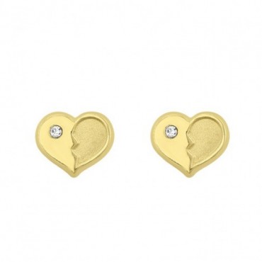 Broquel corazon partido 14k