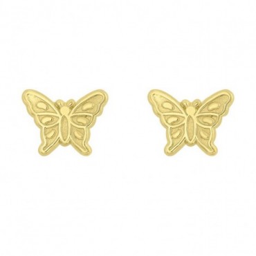 Broquel mariposa real 14k