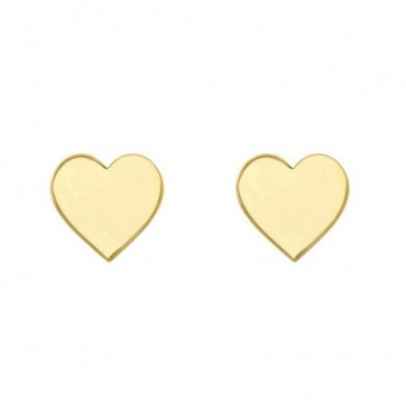 Broquel de corazon plano 14k