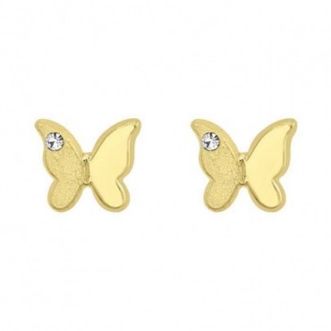 Broquel mariposa ilusion 14k